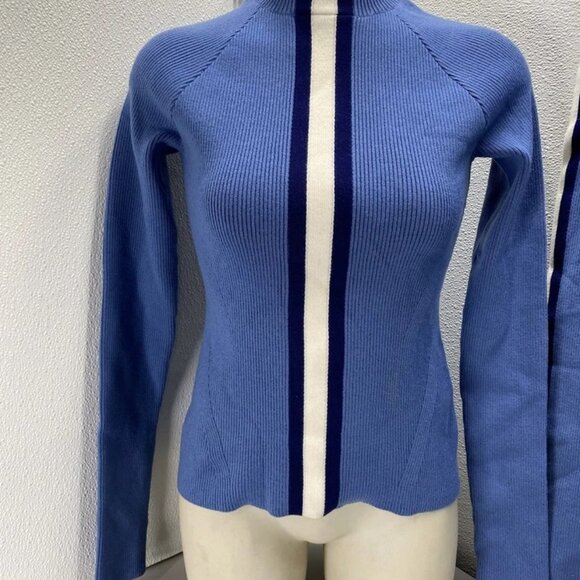 Cordova Womens Roll Neck Azure Stripe Knit Top & Matching Pants - Picture 11 of 12